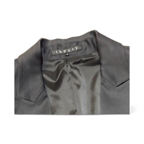 Theory Grey Ribbed Blazer - Picture 2 of 3